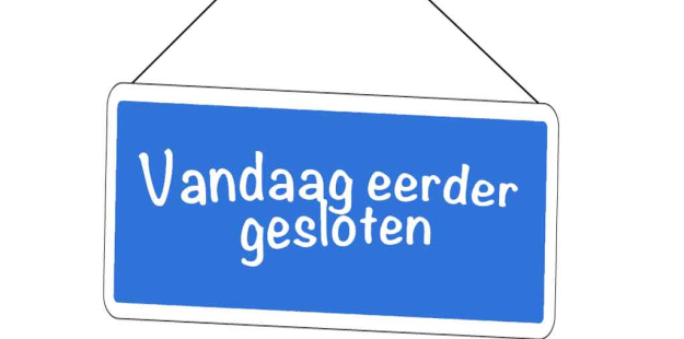 Kantoor eerder gesloten